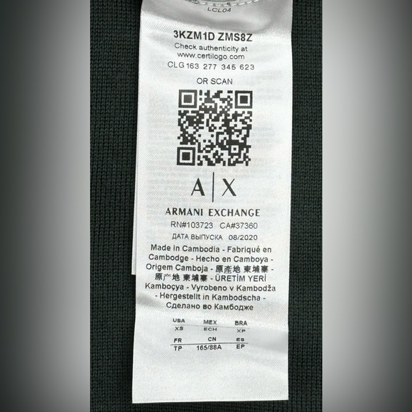 Armani Exchange Black Crew Neck Sweater
Product 3KZM1D ZMS8Z 1200 - Picture 7 of 7